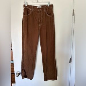 Reformation Jeans Brown Cowboy Jeans